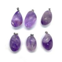 Pendentifs quartz naturel, améthyste, Irrégulière, violet, 40-55mm, Vendu par PC