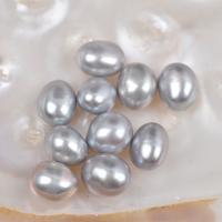Baroque Cultured Freshwater Pearl Beads, DIY & no hole, silver-grey, 7mm 