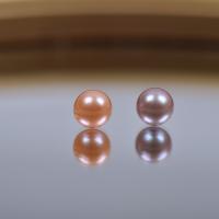 Round Cultured Freshwater Pearl Beads, DIY & half-drilled 8mm 