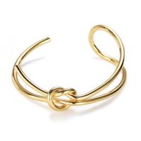 Brass Cuff Bangle, plated, for woman Inner Approx 60mm 