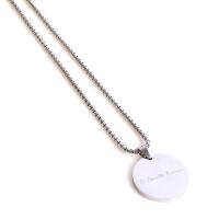 Stainless Steel Jewelry Necklace, Unisex, silver color cm 