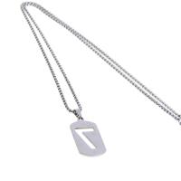 Stainless Steel Jewelry Necklace, Unisex & with number pattern, silver color cm 