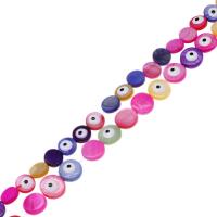 Fashion Evil Eye Beads, Shell, Round, DIY, multi-colored cm 