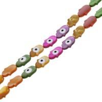 Fashion Evil Eye Beads, Shell, Hand, DIY & enamel, multi-colored, 15mm cm 