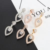 Zinc Alloy Earring Jacket, plated, fashion jewelry & for woman & with rhinestone 