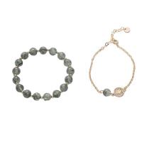 Bracelets quartz, quartz vert, styles différents pour le choix & pour femme, 7-8mm Environ 5.9-7.4 pouce, Vendu par PC