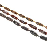 Натуральные тибетские бусины, тибетский агат, Цилиндрическая форма, DIY, Много цветов для выбора длина:38 см, 10ПК/Strand, продается Strand