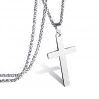Stainless Steel Jewelry Necklace, Cross, fashion jewelry & for woman 55mm cm 