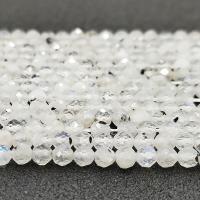 Mondstein Perlen, rund, Modeschmuck & facettierte, weiß, Länge:39 cm, verkauft von Strang