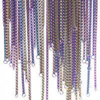 Mode Edelstahl Halskette Kette, Edelstahl Karabinerverschluss, bunte Farbe plattiert, unterschiedliche Länge der Wahl & unisex & Rolo Kette, 2mm, verkauft von Strang