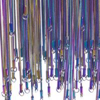 Мода нержавеющей стали ожерелье цепь, нержавеющая сталь, разноцветная плакировка, различной длины для выбора & Мужская, продается PC