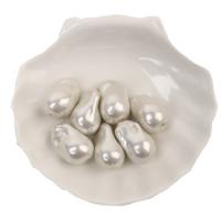 Shell Pearl Beads, Baroque, DIY, white, 15-25mm 