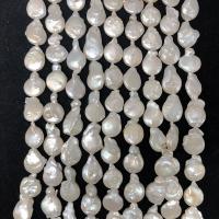 Barock kultivierten Süßwassersee Perlen, Natürliche kultivierte Süßwasserperlen, DIY, weiß, 13-14mm, Länge:ca. 40 cm, verkauft von Strang
