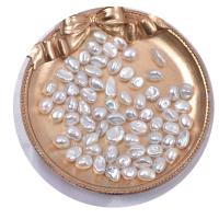 Perles nacres baroques de culture d'eau douce , perle d'eau douce cultivée, DIY & aucun trou, blanc, 5-6mm, Vendu par PC