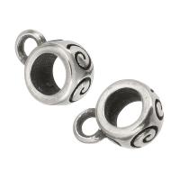 Stainless Steel Bail Bead, original color Approx 2,4mm 