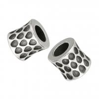 Stainless Steel Large Hole Beads original color Approx 6mm 