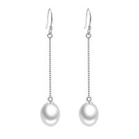 Sterling Silver Pearl Drop Earring, 925 Sterling Silver, with Freshwater Pearl & for woman 