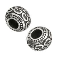 Stainless Steel Large Hole Beads, original color Approx 6mm 