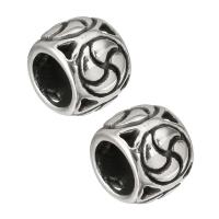 Stainless Steel Large Hole Beads, original color Approx 7mm 