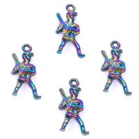 Character Shaped Zinc Alloy Pendants, colorful plated, vintage 
