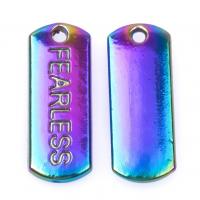 Zinc Alloy Tag Charm, plated, mixed colors 