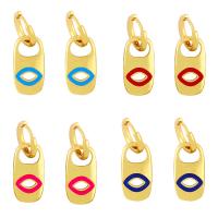 Huggie Hoop Drop Ohrringe, Messing, goldfarben plattiert, Modeschmuck & Emaille, keine, 10x26mm, verkauft von Paar