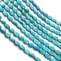 Synthetische Türkis Perlen, Tropfen, DIY & verschiedene Größen vorhanden, blau, verkauft von Strang