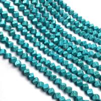 Synthetische Türkis Perlen, Rhombus, DIY & verschiedene Größen vorhanden, blau, verkauft von Strang