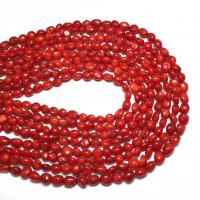 Mélange de perles de corail naturels, corail synthétique, Irrégulière, DIY, rouge Vendu par brin