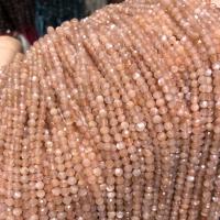 Mondstein Perlen, rund, DIY & verschiedene Größen vorhanden & facettierte, orange, Länge:ca. 15 ZollInch, verkauft von Strang