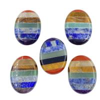 Edelstein Thumb Worry Stone, oval, unisex, farbenfroh, 30x40mm, verkauft von PC