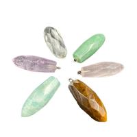Gemstone ювелирные изделия Кулон, Природный камень, Пуля, различные материалы для выбора & граненый, Много цветов для выбора продается PC