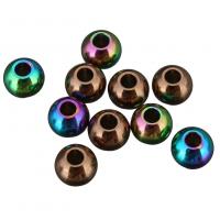 Edelstahl Perlen, Trommel, plattiert, keine, 5x6x5mm, Bohrung:ca. 2mm, verkauft von PC