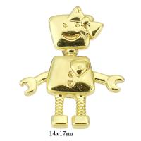 Brass Jewelry Pendants, Cartoon, gold color plated Approx 2mm 