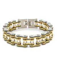 304 Stainless Steel Bracelet, plated, for man, original color Approx 8.66 Inch 