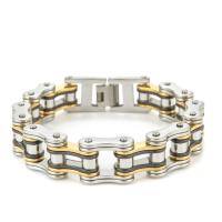 Stainless Steel Chain Bracelets, 304 Stainless Steel, plated, for man Approx 8.46 Inch 