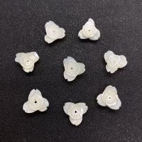 Natural White Shell Beads, Flower, Carved, DIY, white, 12mm 