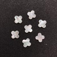 Perles en coquille naturel, Trèfle à quatre feuilles, DIY & aucun trou, plus de couleurs à choisir, 8mm, Vendu par PC