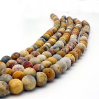Natürliche verrückte Achat Perlen, Verrückter Achat, rund, poliert, DIY & stumpfmatt, gemischte Farben, Länge:38 cm, verkauft von Strang