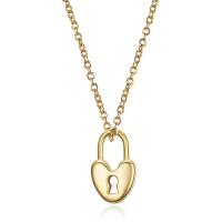 Titanium Steel Jewelry Necklace, Heart, plated, fashion jewelry & for woman, golden cm 