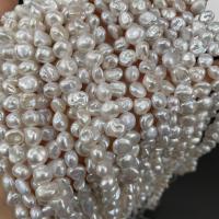 Keshi Cultured Freshwater Pearl Beads, Nuggets, DIY, white, 7-8mm 