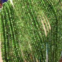 Diopsid Perlen, rund, DIY & verschiedene Größen vorhanden & facettierte, grün, Länge:ca. 15 ZollInch, verkauft von Strang