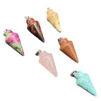 Pendentif bijoux de pierre gemme, Pierre naturelle, différents matériaux pour le choix & unisexe, plus de couleurs à choisir Vendu par PC