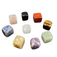 Naturstein Steine der Heilung von Chakra, Quadrat, für Reiki, gemischte Farben, 16x16mm, 9PCs/setzen, verkauft von setzen