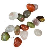 Décoration de pierre perles, Pierre naturelle, coeur, poli, envoyé au hasard, couleurs mélangées Vendu par PC