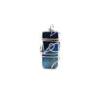Mixed Agate Pendants, with Brass, Rectangle, platinum color plated, Unisex 