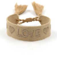 Fibre de polyester bracelet, différentes couleurs et motifs pour le choix & Réglable & bracelet tressé & unisexe Vendu par PC