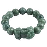 Jadeite Bracelet, Unisex, green, 13mm Approx 7.5 Inch 