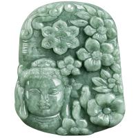 Jadeite Pendant, Carved, green 