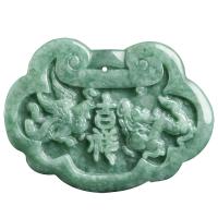 Jadeite Pendant, Carved, green 